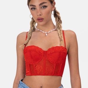 Edikted red corset top